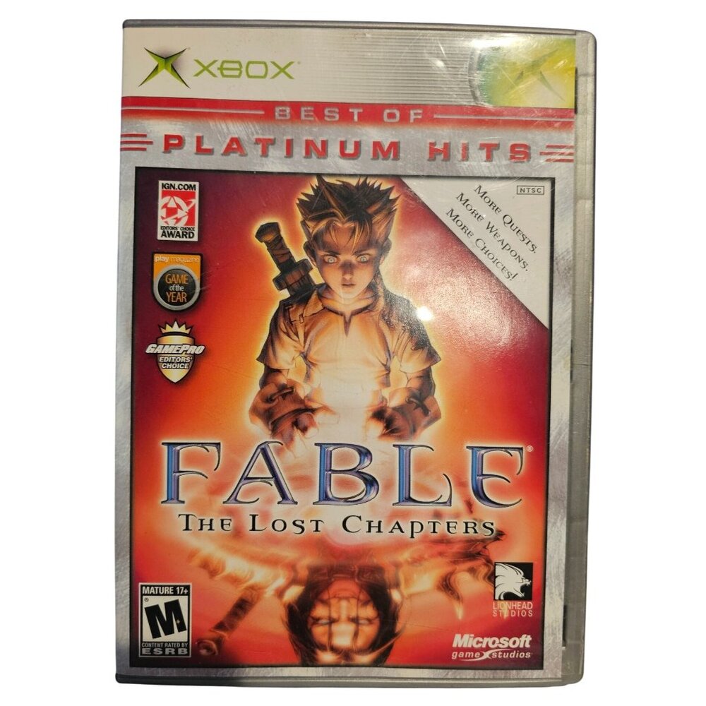Fable: The Lost Chapters Microsoft Xbox Video Game 2004 Platinum Hits CIB